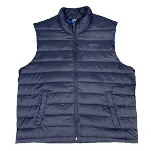 Lands End Down Vest Puffer Nylon Sleeveless Outerwear Men’s Size 2XL Blue